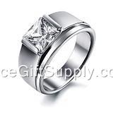Fashion Natural Titanium Steel Jewelry Rings