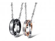 Romantic couple titanium steel necklace stars