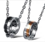 New fashion exquisite Valentine's Day gift titanium steel couple necklace