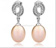 925 silver earrings / natural pearl sterling silver earrings / long earrings jewelry