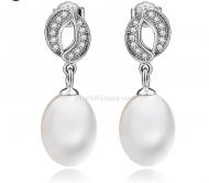 925 silver earrings / natural pearl sterling silver earrings / long earrings jewelry