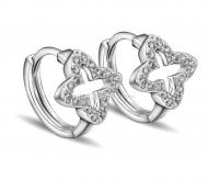 New Sterling Silver Cross Hoop earrings female electrical / European and American fashion earrings