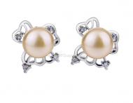Lucky Clover pearl earrings 925 sterling silver pearl earrings