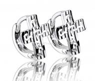 925 sterling silver cross earrings studs earrings hollow personality