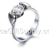 Fashion Natural Titanium Steel Jewelry Rings
