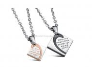New jewelry titanium steel couple necklace