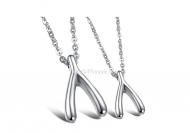 New couples jewelry titanium steel necklace