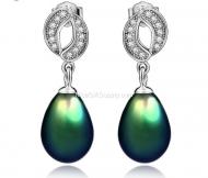 925 silver earrings / natural pearl sterling silver earrings / long earrings jewelry